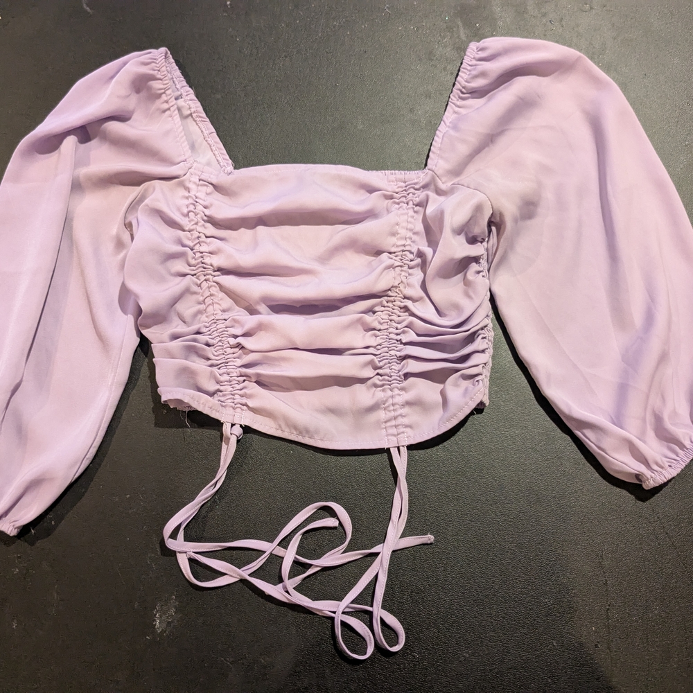 Lavender Ruched Women's Top